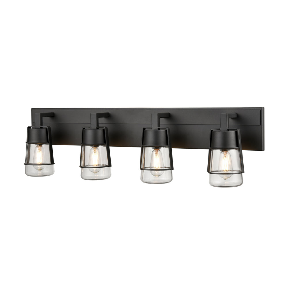 DVI Canada - Four Light Vanity - Lake Of The Woods - Graphite w/Clear Glass- Union Lighting Luminaires Decor