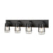 DVI Canada - Four Light Vanity - Lake Of The Woods - Graphite w/Clear Glass- Union Lighting Luminaires Decor