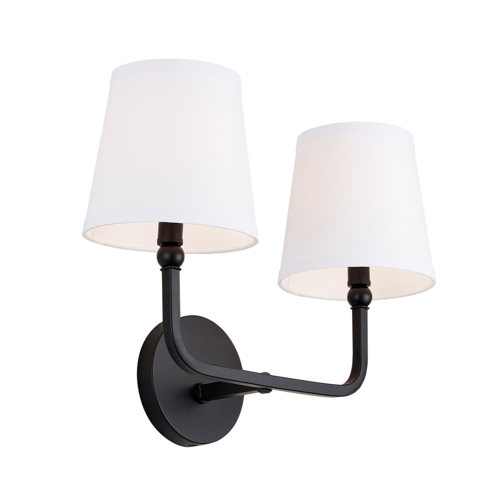Capital Lighting - Two Light Vanity - Dawson - Matte Black- Union Lighting Luminaires Decor