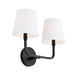 Capital Lighting - Two Light Vanity - Dawson - Matte Black- Union Lighting Luminaires Decor
