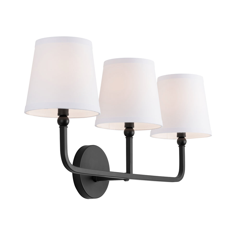 Capital Lighting - Three Light Vanity - Dawson - Matte Black- Union Lighting Luminaires Decor