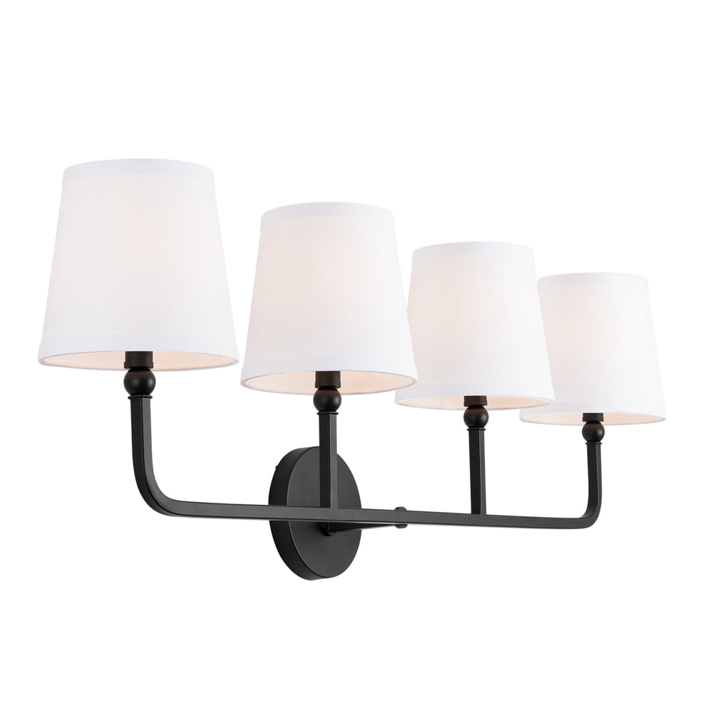 Capital Lighting - Four Light Vanity - Dawson - Matte Black- Union Lighting Luminaires Decor
