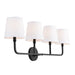 Capital Lighting - Four Light Vanity - Dawson - Matte Black- Union Lighting Luminaires Decor