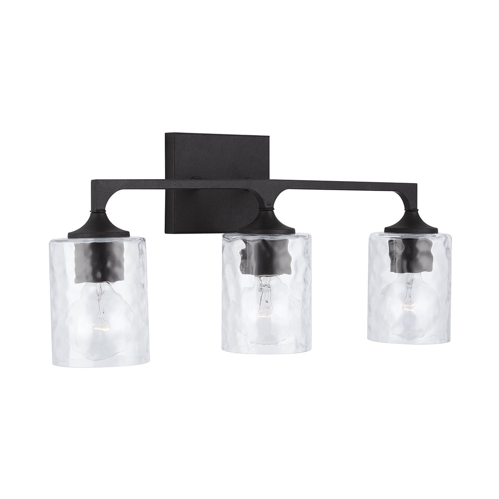 Capital Lighting - Three Light Vanity - Clint - Black Iron- Union Lighting Luminaires Decor