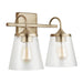 Capital Lighting - Two Light Vanity - Jayne - Aged Brass- Union Lighting Luminaires Decor