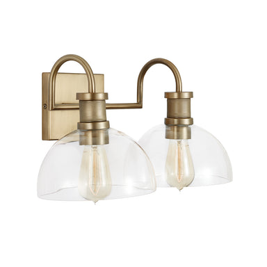 Capital Lighting - Two Light Vanity - Cassidy - Aged Brass- Union Lighting Luminaires Decor