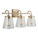 Capital Lighting - Three Light Vanity - Jayne - Aged Brass- Union Lighting Luminaires Decor