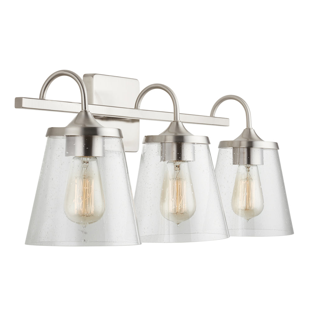 Capital Lighting - Three Light Vanity - Jayne - Brushed Nickel- Union Lighting Luminaires Decor