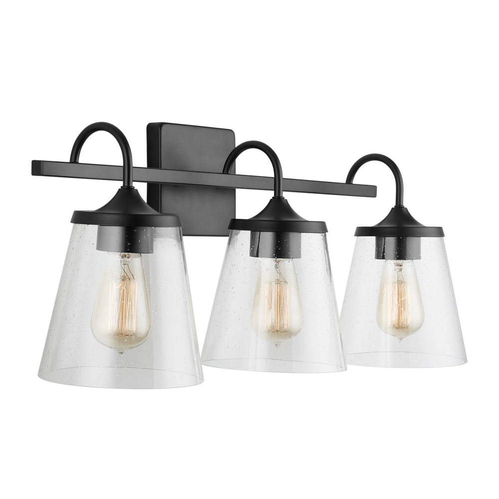 Capital Lighting - Three Light Vanity - Jayne - Matte Black- Union Lighting Luminaires Decor
