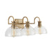 Capital Lighting - Three Light Vanity - Cassidy - Aged Brass- Union Lighting Luminaires Decor