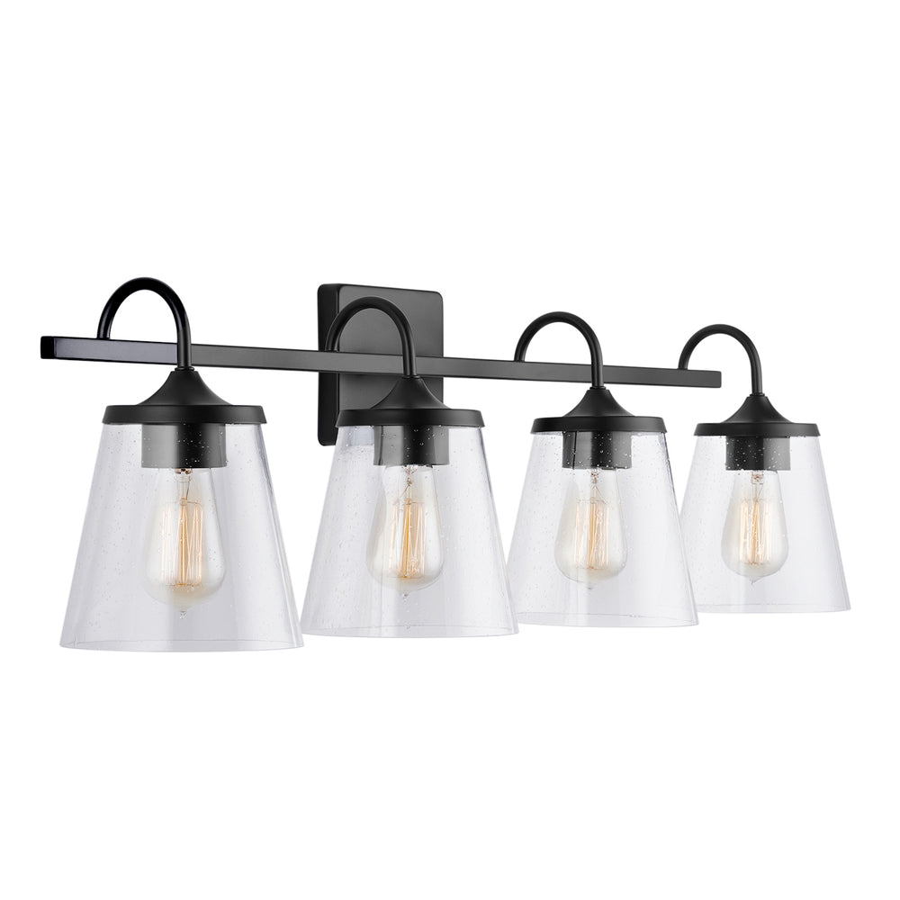 Capital Lighting - Four Light Vanity - Jayne - Matte Black- Union Lighting Luminaires Decor