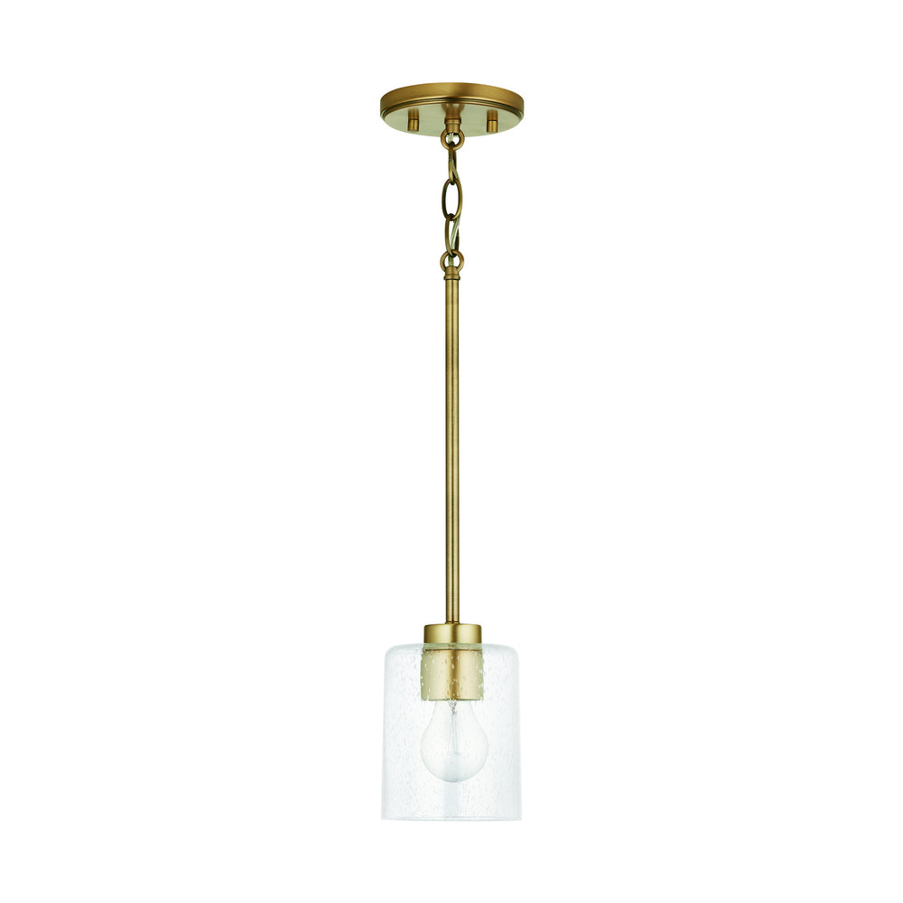 Capital Lighting - One Light Pendant - Greyson - Aged Brass- Union Lighting Luminaires Decor