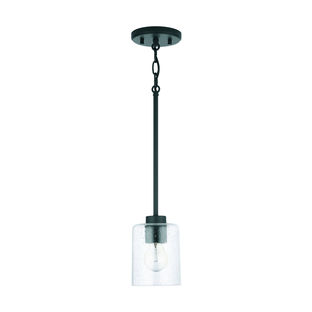 Capital Lighting - One Light Pendant - Greyson - Matte Black- Union Lighting Luminaires Decor