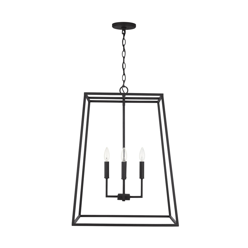 Capital Lighting - Four Light Pendant - Clint - Black Iron- Union Lighting Luminaires Decor