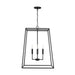 Capital Lighting - Four Light Pendant - Clint - Black Iron- Union Lighting Luminaires Decor