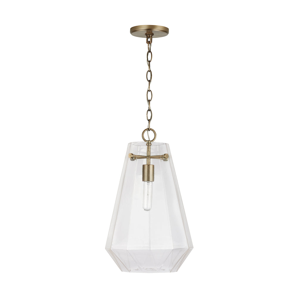 Capital Lighting - One Light Pendant - Lee - Aged Brass- Union Lighting Luminaires Decor