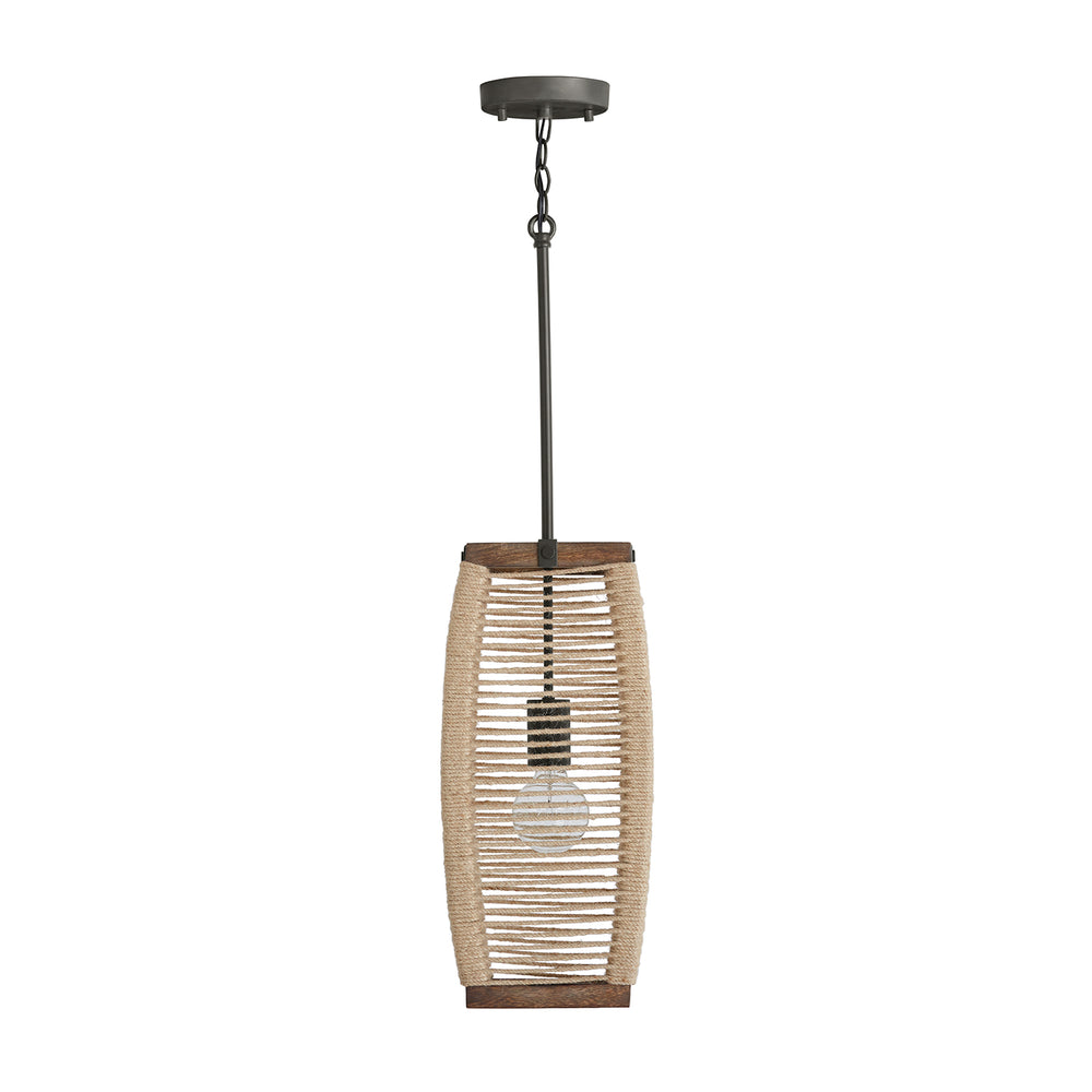 Capital Lighting - One Light Pendant - Jacob - Grey Wash and Grey Iron- Union Lighting Luminaires Decor