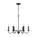 Capital Lighting - Six Light Chandelier - Vincent - Black Iron- Union Lighting Luminaires Decor