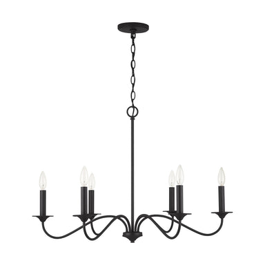 Capital Lighting - Six Light Chandelier - Vincent - Black Iron- Union Lighting Luminaires Decor