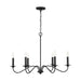 Capital Lighting - Six Light Chandelier - Vincent - Black Iron- Union Lighting Luminaires Decor