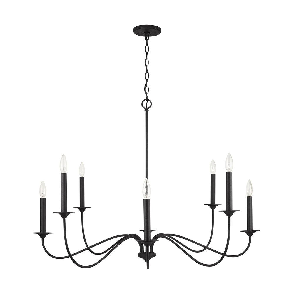 Capital Lighting - Eight Light Chandelier - Vincent - Black Iron- Union Lighting Luminaires Decor