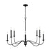 Capital Lighting - Eight Light Chandelier - Vincent - Black Iron- Union Lighting Luminaires Decor