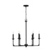 Capital Lighting - Six Light Chandelier - Clint - Black Iron- Union Lighting Luminaires Decor
