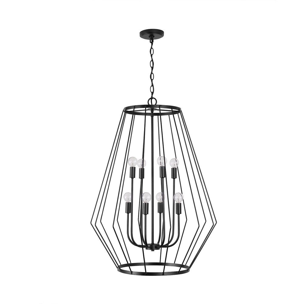 Capital Lighting - Eight Light Foyer - Corey - Matte Black- Union Lighting Luminaires Decor