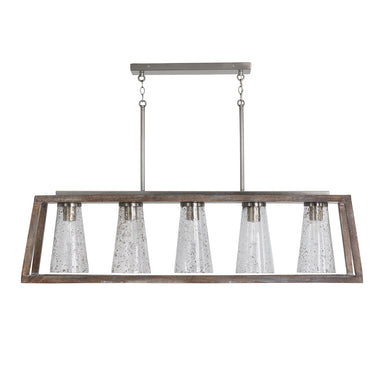 Capital Lighting - Five Light Island Pendant - Connor - Barnhouse and Matte Nickel- Union Lighting Luminaires Decor