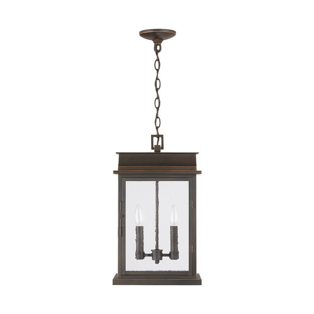 Capital Lighting - Two Light Outdoor Hanging Lantern - Bolton - Oiled Bronze- Union Lighting Luminaires Decor