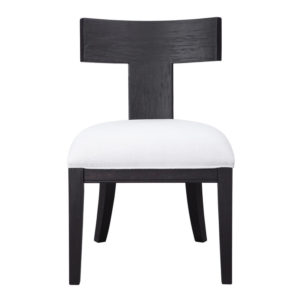 Uttermost - Chair - Idris - Brushed And Rubbed In A Charcoal Black Stain- Union Lighting Luminaires Decor