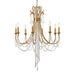 Crystorama - Eight Light Chandelier - Arcadia - Antique Gold- Union Lighting Luminaires Decor