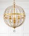 Crystorama - Three Light Chandelier - Roxy - Antique Gold- Union Lighting Luminaires Decor