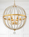 Crystorama - Six Light Chandelier - Roxy - Antique Gold- Union Lighting Luminaires Decor