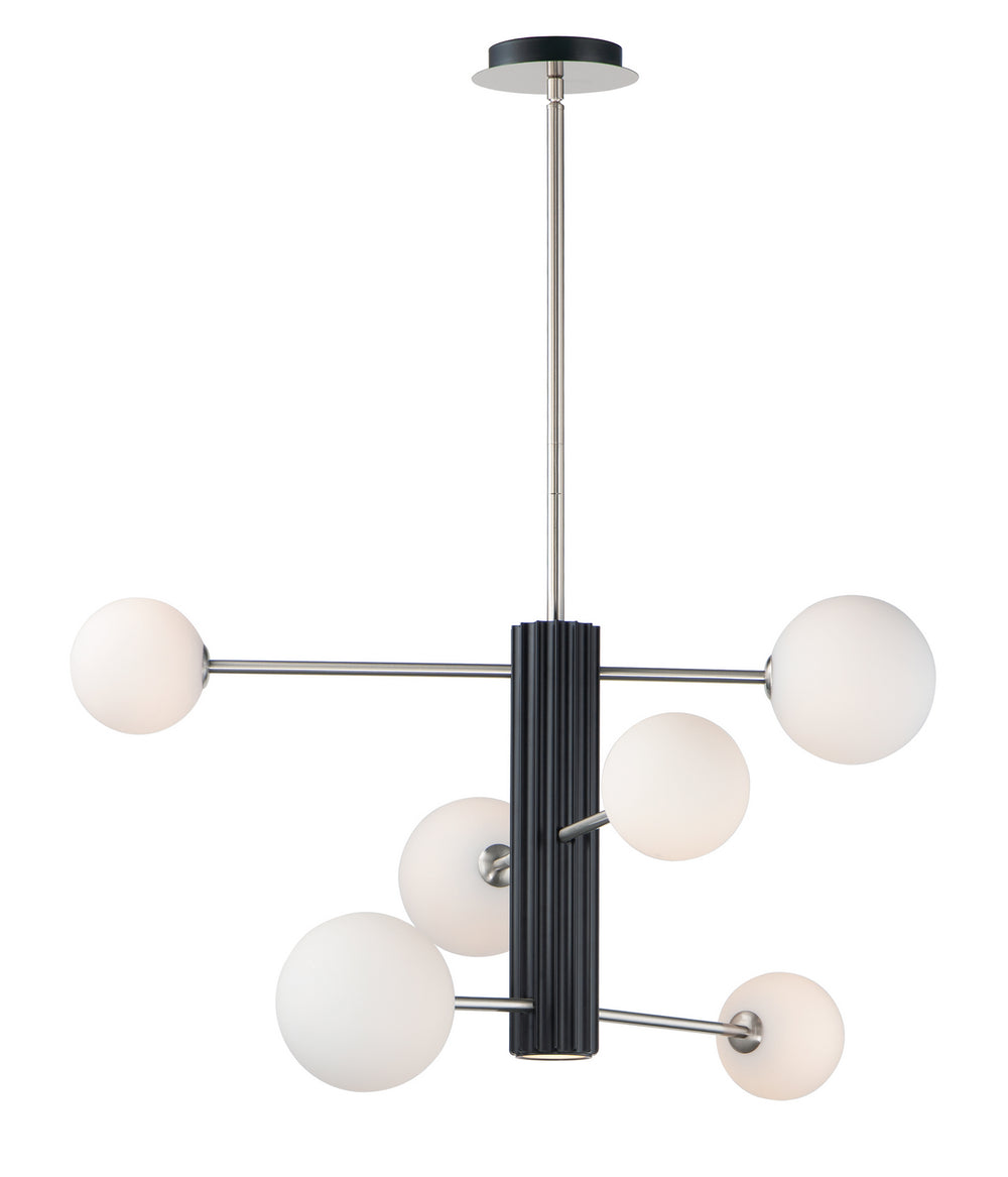 ET2 - LED Pendant - Cog - Black / Satin Nickel- Union Lighting Luminaires Decor