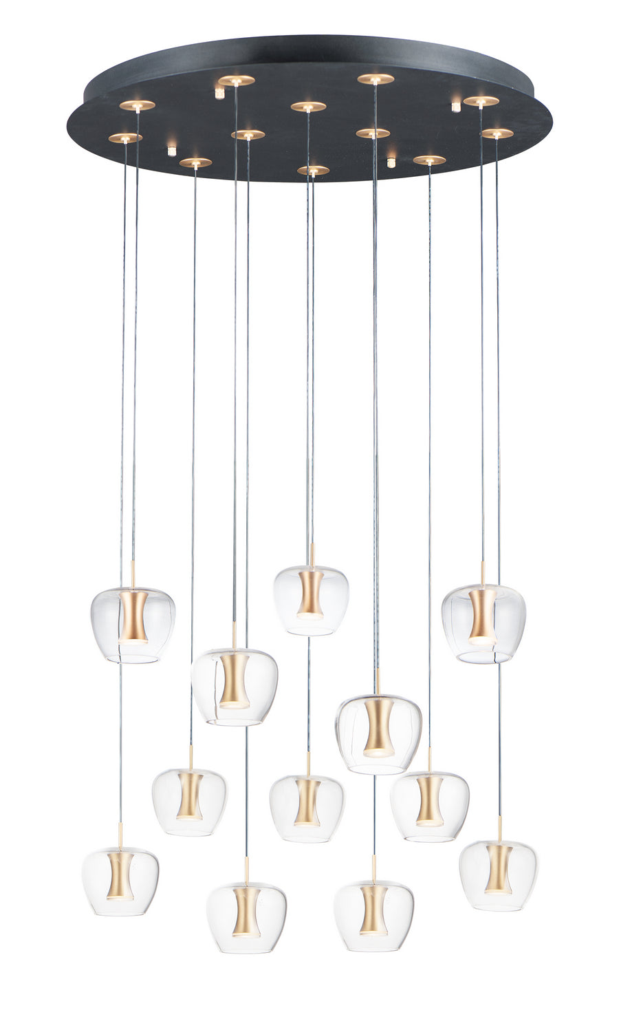 ET2 - LED Pendant - Newton - Black / Gold- Union Lighting Luminaires Decor