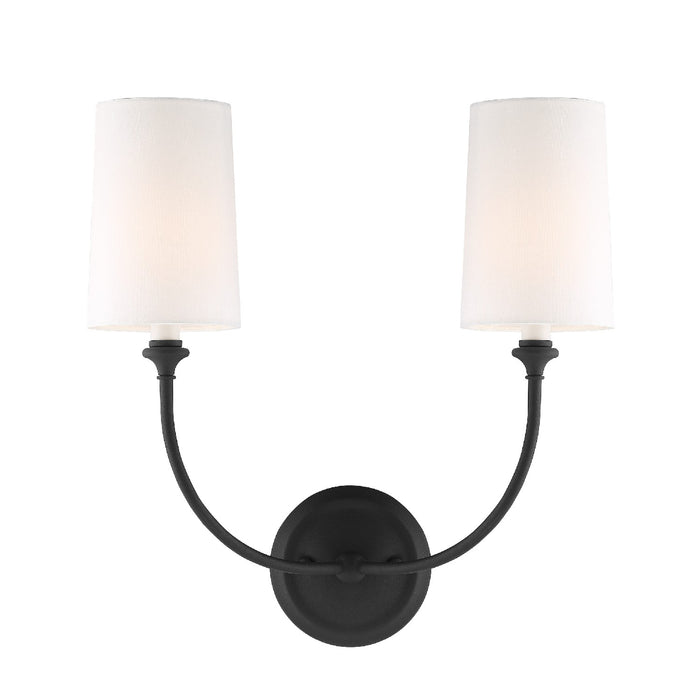 Crystorama - Two Light Wall Sconce - Sylvan - Black Forged- Union Lighting Luminaires Decor