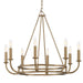 Crystorama - Eight Light Chandelier - Bailey - Aged Brass- Union Lighting Luminaires Decor