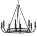 Crystorama - Eight Light Chandelier - Bailey - Matte Black- Union Lighting Luminaires Decor