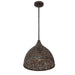 Crystorama - One Light Pendant - Jasmine - Forged Bronze- Union Lighting Luminaires Decor
