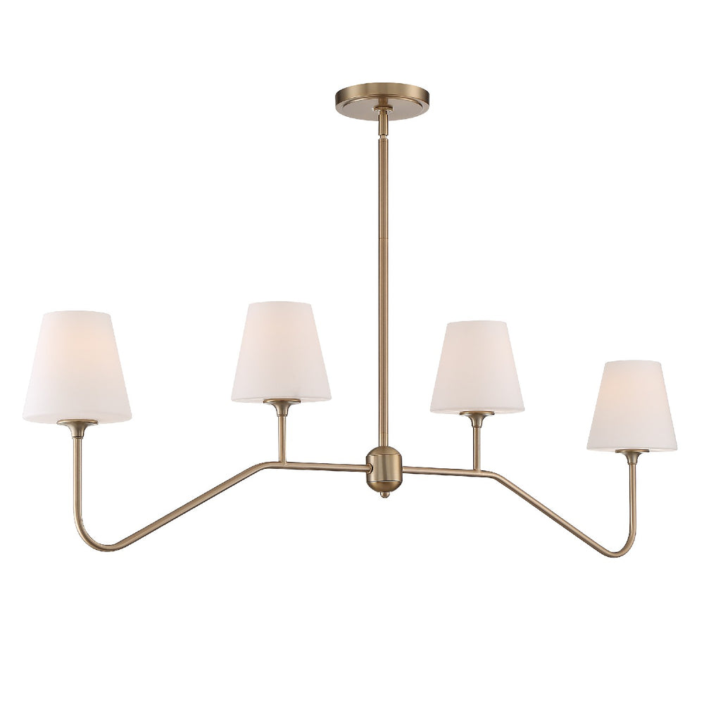 Crystorama - Four Light Chandelier - Keenan - Vibrant Gold- Union Lighting Luminaires Decor