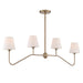 Crystorama - Four Light Chandelier - Keenan - Vibrant Gold- Union Lighting Luminaires Decor