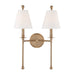 Crystorama - Two Light Wall Sconce - Riverdale - Aged Brass- Union Lighting Luminaires Decor