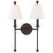 Crystorama - Two Light Wall Sconce - Riverdale - Dark Bronze- Union Lighting Luminaires Decor