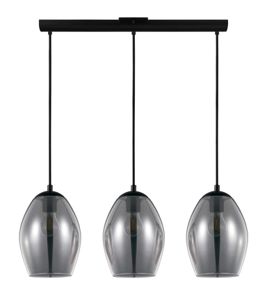 Eglo Canada - Three Light Suspension - Estanys - Matte Black- Union Lighting Luminaires Decor