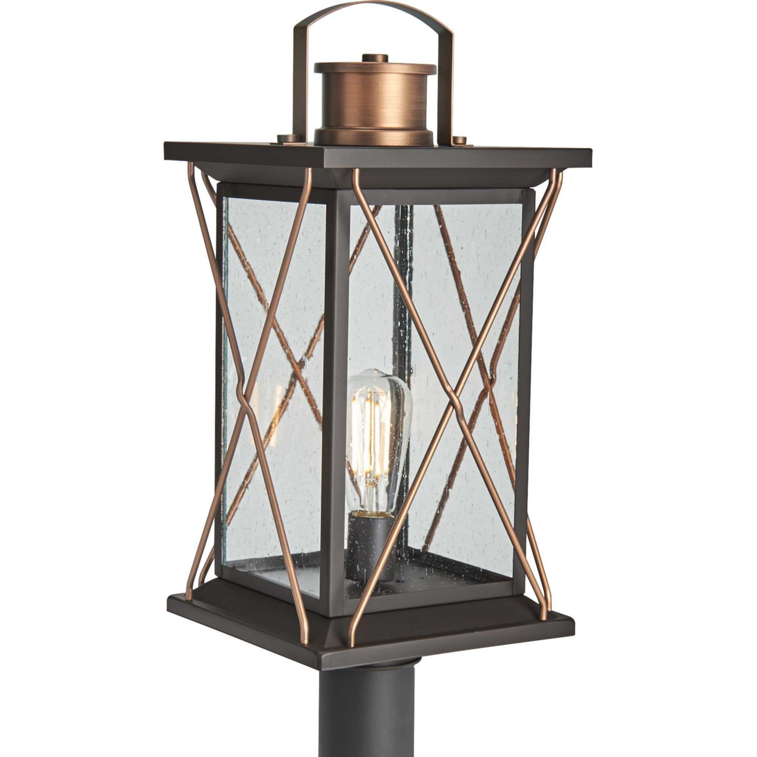 Progress Canada - One Light Post Lantern - Barlowe - Antique Bronze- Union Lighting Luminaires Decor
