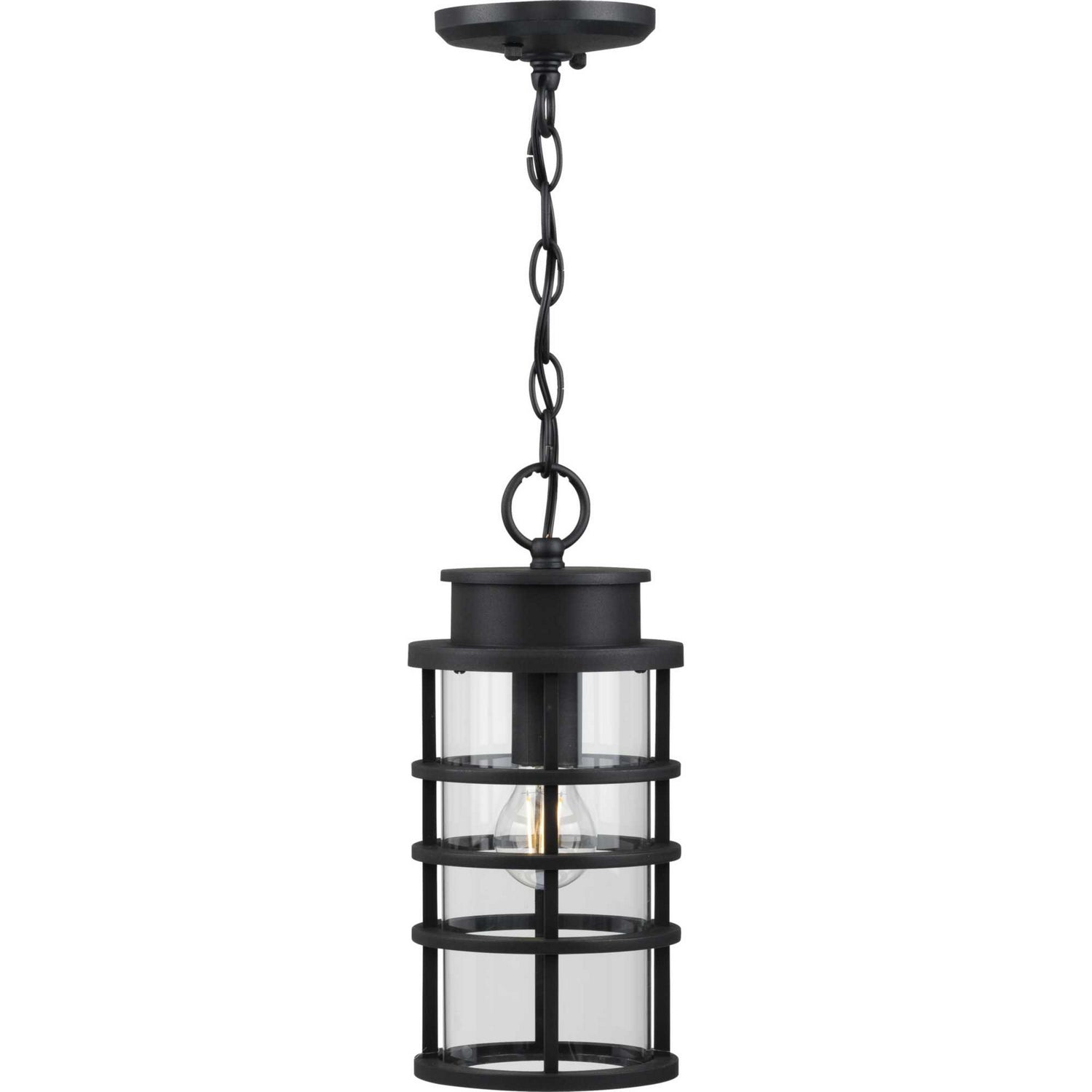 Progress Canada - One Light Hanging Lantern - Port Royal - Black- Union Lighting Luminaires Decor