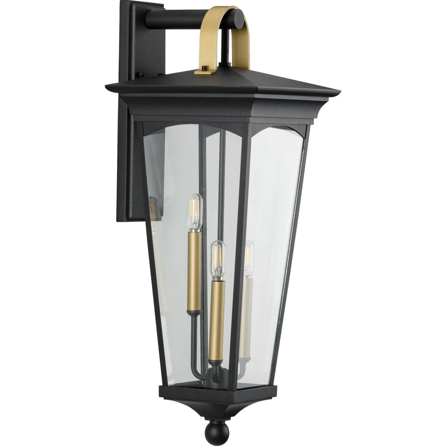 Progress Canada - Three Light Wall Lantern - Chatsworth - Black- Union Lighting Luminaires Decor