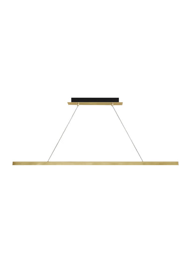 Visual Comfort Modern - LED Linear Suspension - Dessau - Natural Brass- Union Lighting Luminaires Decor