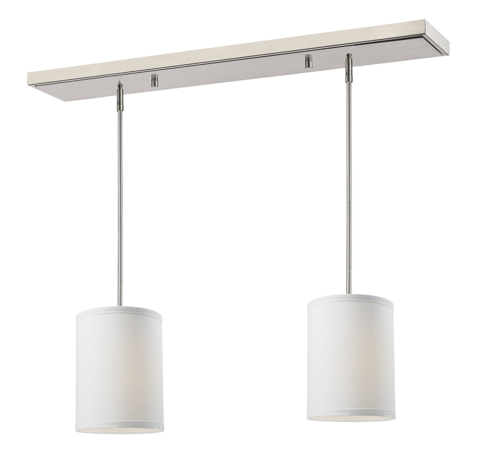 Z-Lite Canada - Two Light Island Pendant - Albion - Brushed Nickel- Union Lighting Luminaires Decor